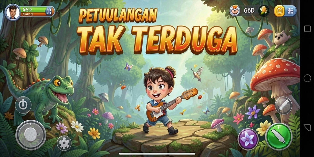 Tampilan gameplay menarik dari 66D dengan banyak petualangan seru.