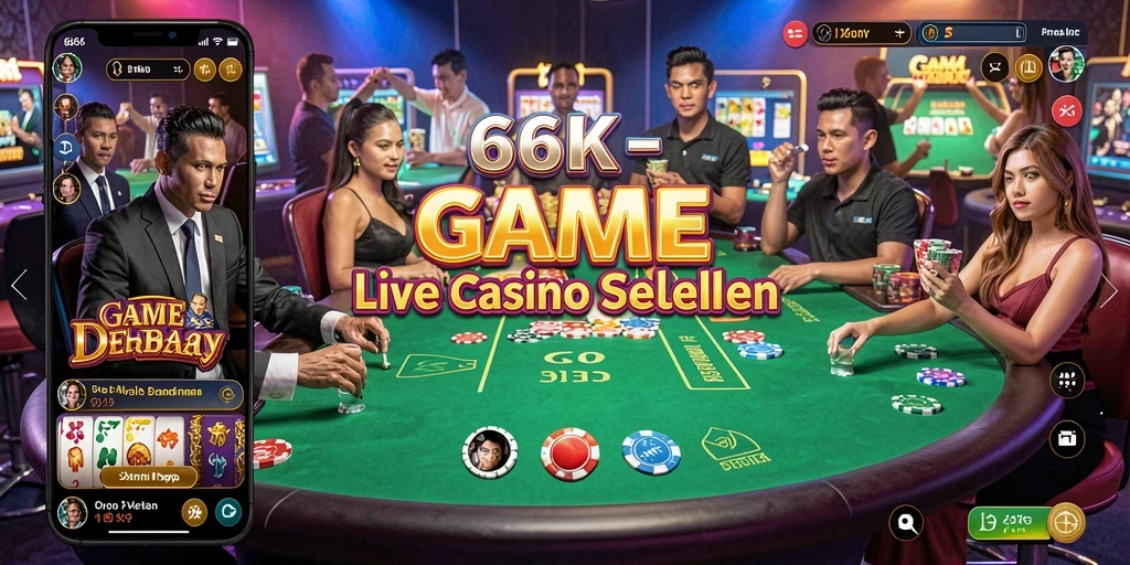 Tampilan gameplay Live Casino yang mendebarkan di 66K.