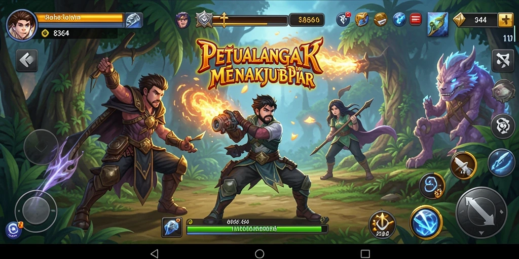 Tampilan gameplay seru dalam dunia ARPG yang menakjubkan.