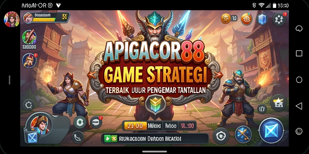 Screenshot menampilkan momen mendebarkan dalam gameplay strategis APIGACOR88.