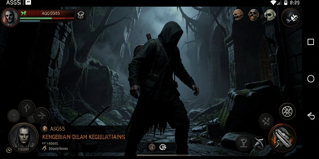 Screenshot ASG55 menampilkan suasana mencekam dan gameplay menakutkan.