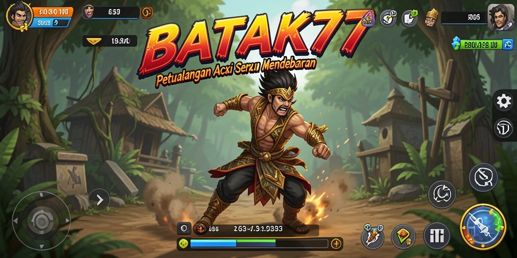 Tangkapan layar gameplay intens dan mendebarkan dari BATIK77.