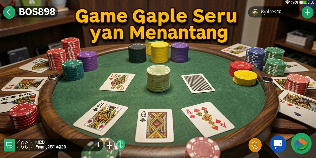 Screenshot gameplay <strong>BOS898</strong> menampilkan pertarungan seru dalam permainan Gaple.