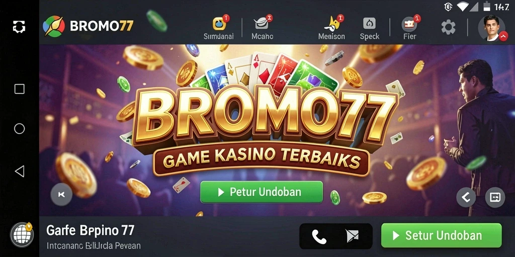 Tampilan gameplay menarik dari BROMO77 dengan grafis menawan.