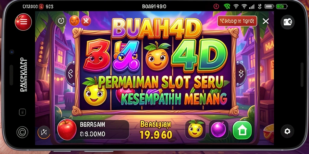 Screenshot gameplay BUAH4D yang menunjukkan aksi slot yang seru.
