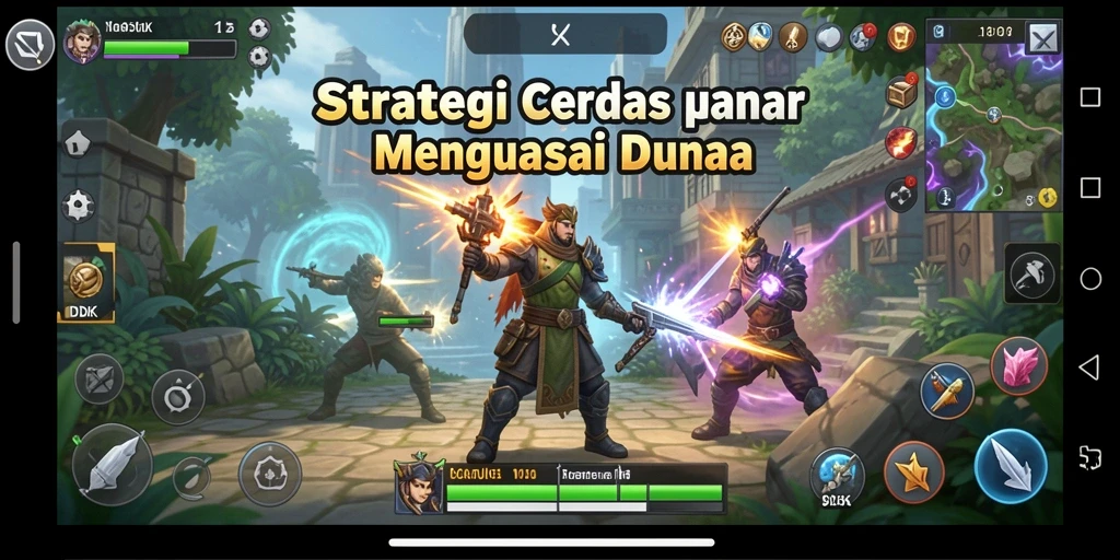 Gameplay DKK dengan elemen strategi yang menantang dan mendalam.