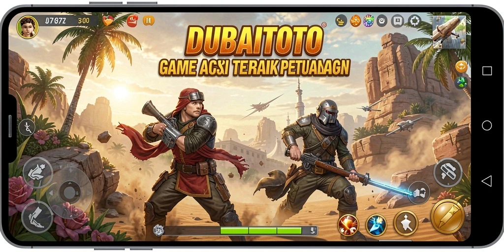 Tangkapan layar menampilkan karakter dalam pertempuran yang intens di DUBAITOTO.