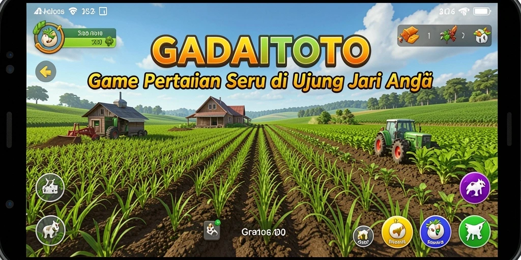 Tampilan gameplay GADAITOTO yang menarik dengan suasana pertanian.