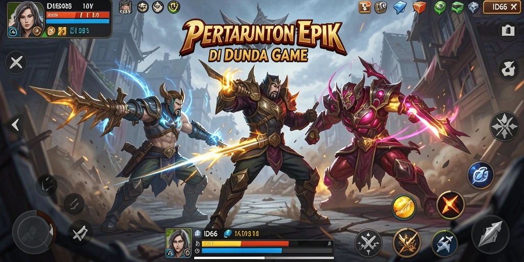 Tangkapan layar gameplay menampilkan aksi pertarungan seru di ID66.