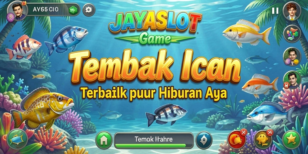 Tampilan permainan Tembak Ikan yang menakjubkan di JAYASLOT.