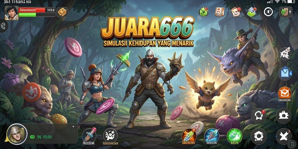 Tampilan gameplay JUARA666 yang menyenangkan dan interaktif.