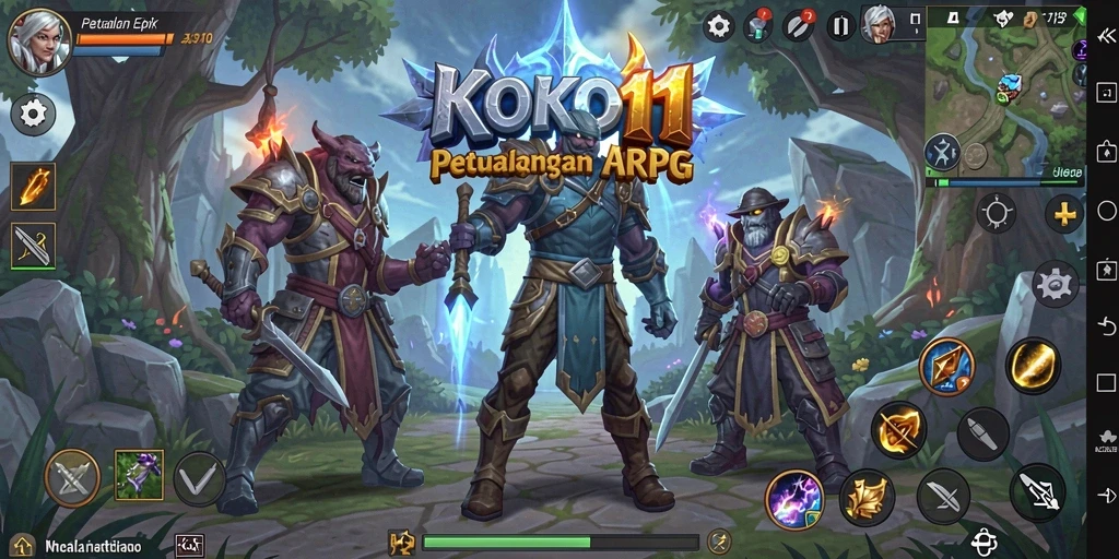 Tangkapan layar gameplay KOKO11 menampilkan aksi seru dalam petualangan ARPG.