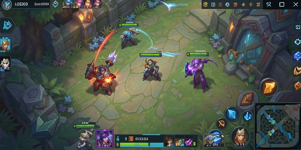 Tampilan gameplay seru di LOS303 dengan aksi MOBA yang mendebarkan.
