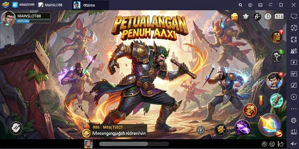 Screenshot MAINSLOT88 menampilkan aksi seru dan grafis menawan.