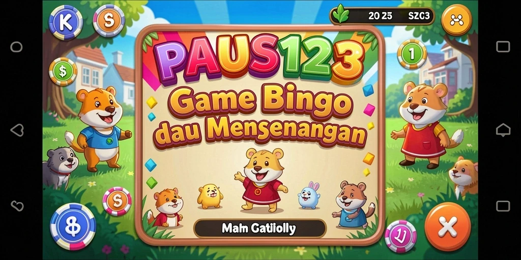 Screenshot utama PAUS123 dengan gameplay Bingo yang seru.