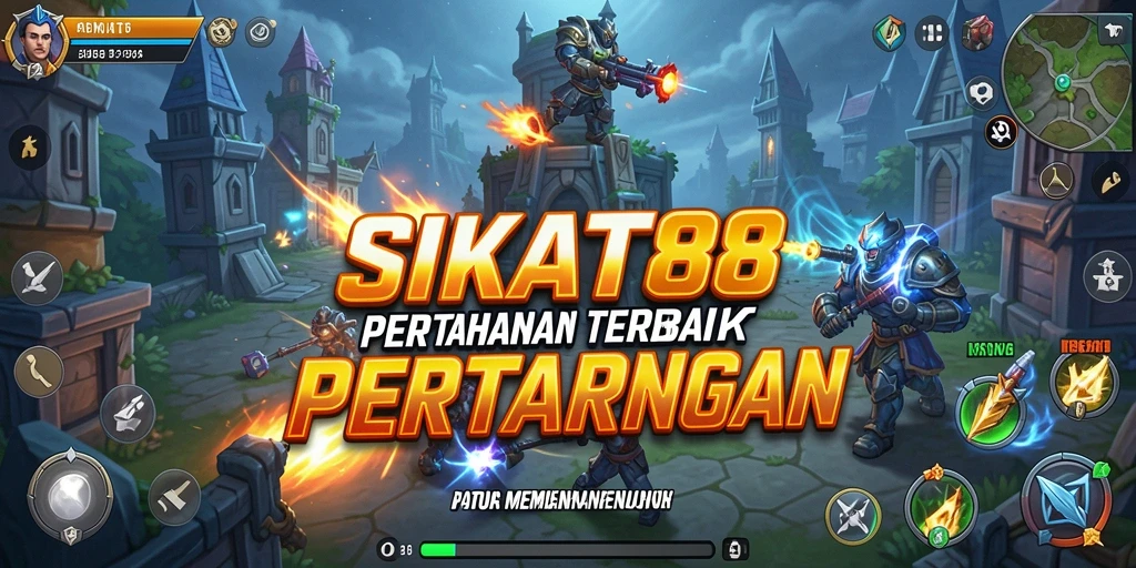 Tampilan gameplay menawan dari SIKAT88 saat melawan gelombang musuh.
