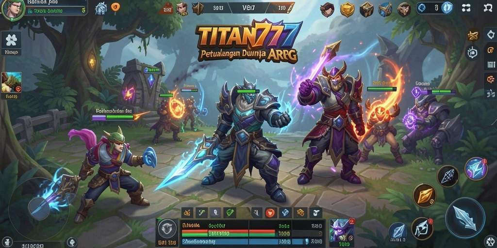 Tampilan gameplay menarik dari TITAN777 dalam aksi ARPG.