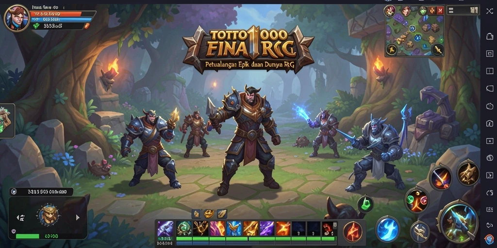 Gameplay TOTO1000 menampilkan pertarungan seru dan eksplorasi dunia yang luas.